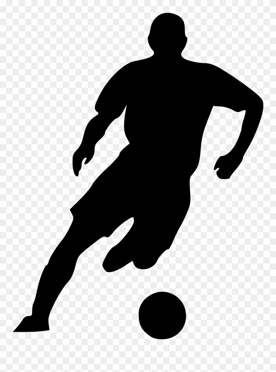 Big Image - Soccer Player Silhouette Png Clipart