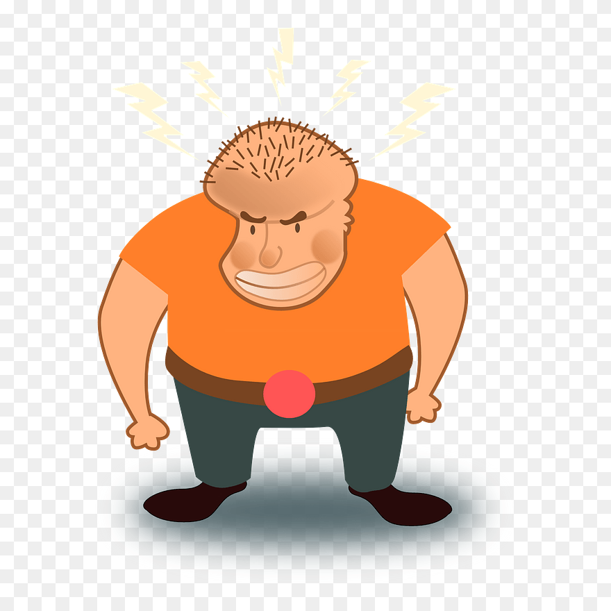 One Day We'll Meet This Guy And His Mates - Dibujo De Hombre Enojado Png Clipart