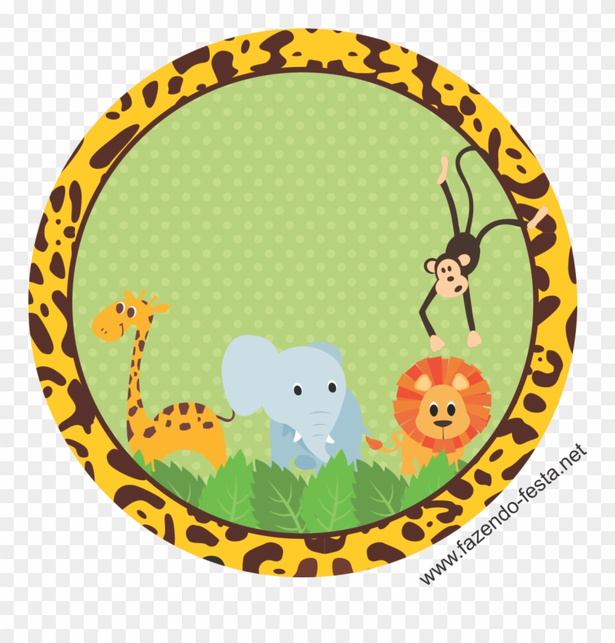 Feliz Cumpleaños Evans Nicolás Mi 1 Er Añito Safari - Etiquetas Para Baby Shower Safari Clipart