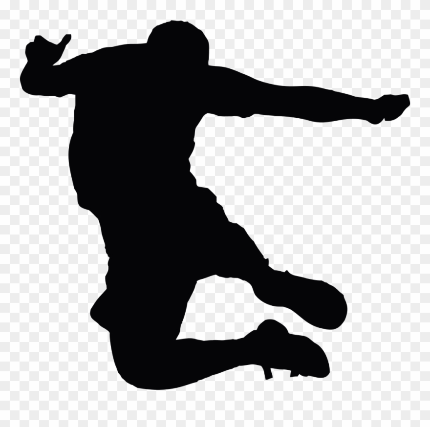 Jumping Man Silhouette - People Silhouette Jumping Png Clipart