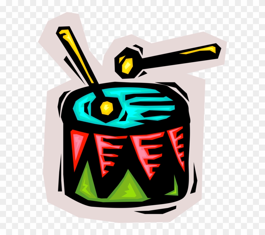 Vector Illustration Of Beating Drum Percussion Musical - Batendo Tambor Vetor Clipart