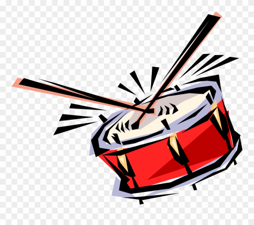 Vector Illustration Of Military Marching Drum Percussion - Ejemplo De Sonido Indeterminado Clipart