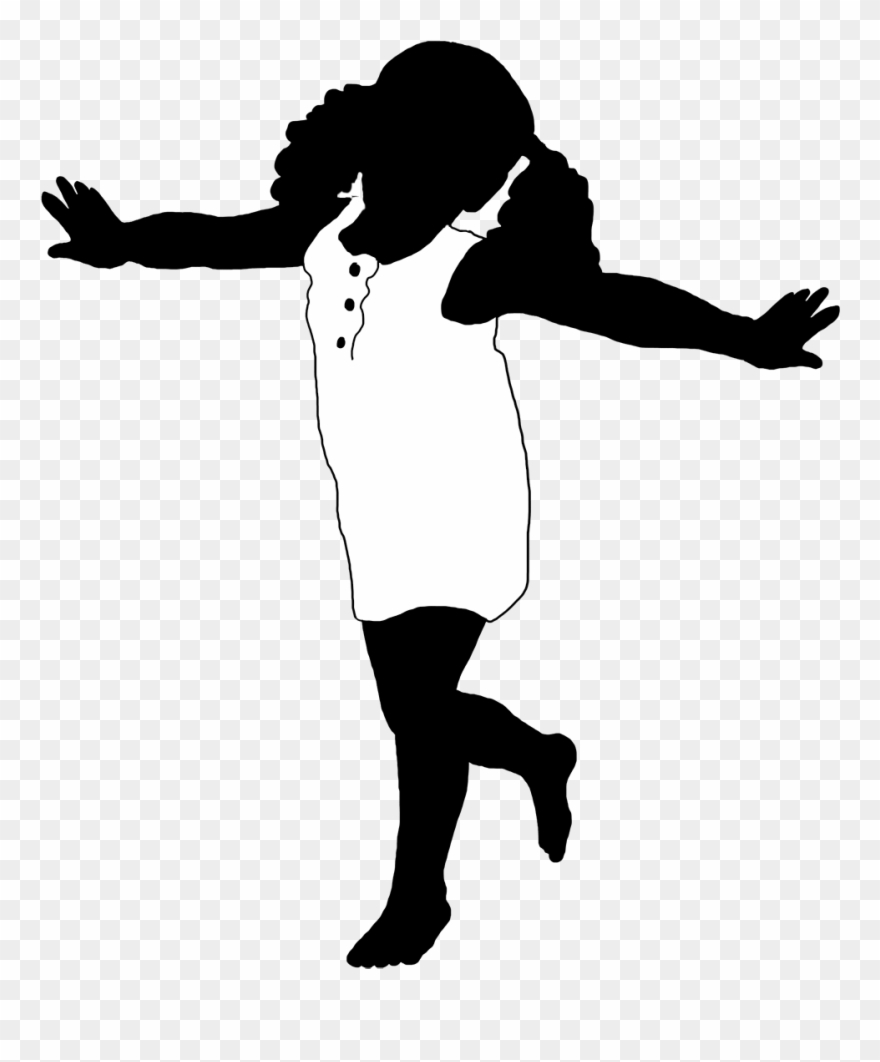 Silhouette At Getdrawings Com Free For Personal - Black Girl Playing Silhouette Clipart