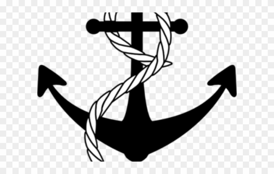 Navy Clipart Anchor Rope - Anchor Monogram With Initials - Png Download