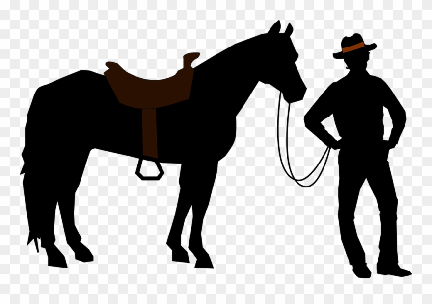 Cowboy Silhouette - Cowboy Png Clipart