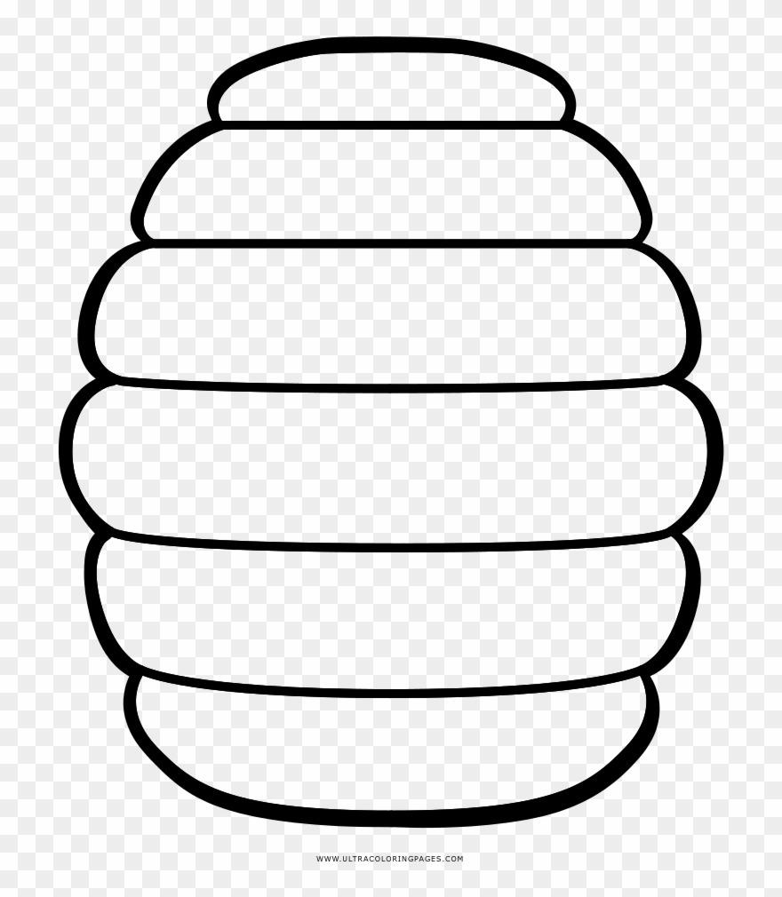 Beehive Coloring Page - Coloring Book Clipart