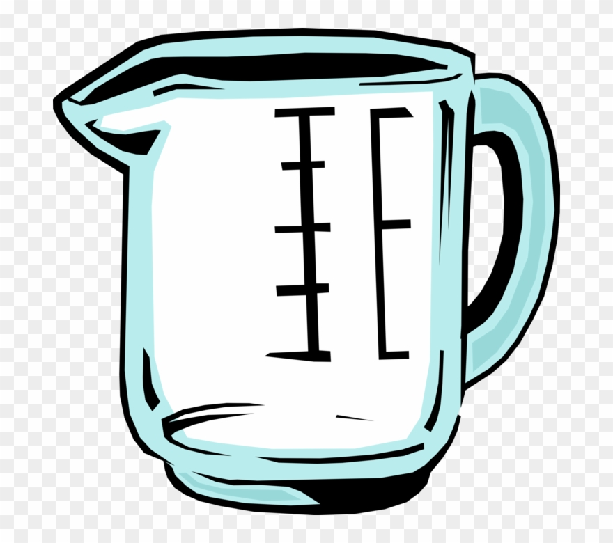 Vector Illustration Of Kitchen Utensil Measuring Cup - Measuring Jug Clip Art - Png Download