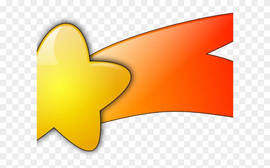 Shooting Star Clipart Ribbon - Star - Png Download