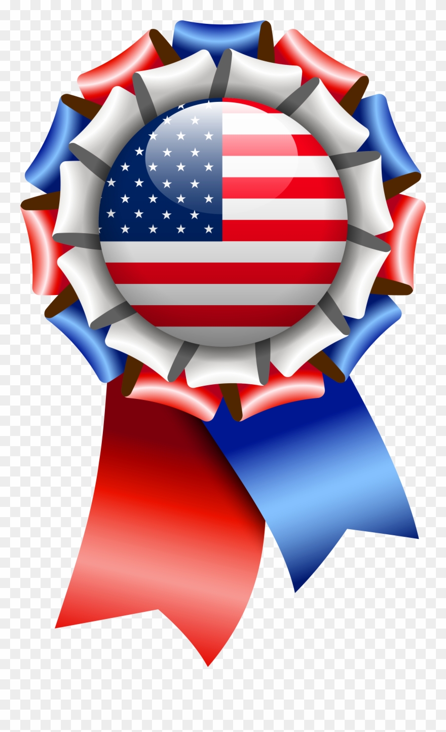 America Clipart Ribbon - Circle - Png Download