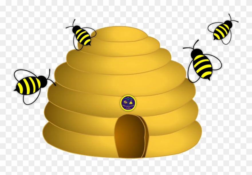 Bee Hive Clipart Yellow Bee - Bumble Bee Clip Art - Png Download