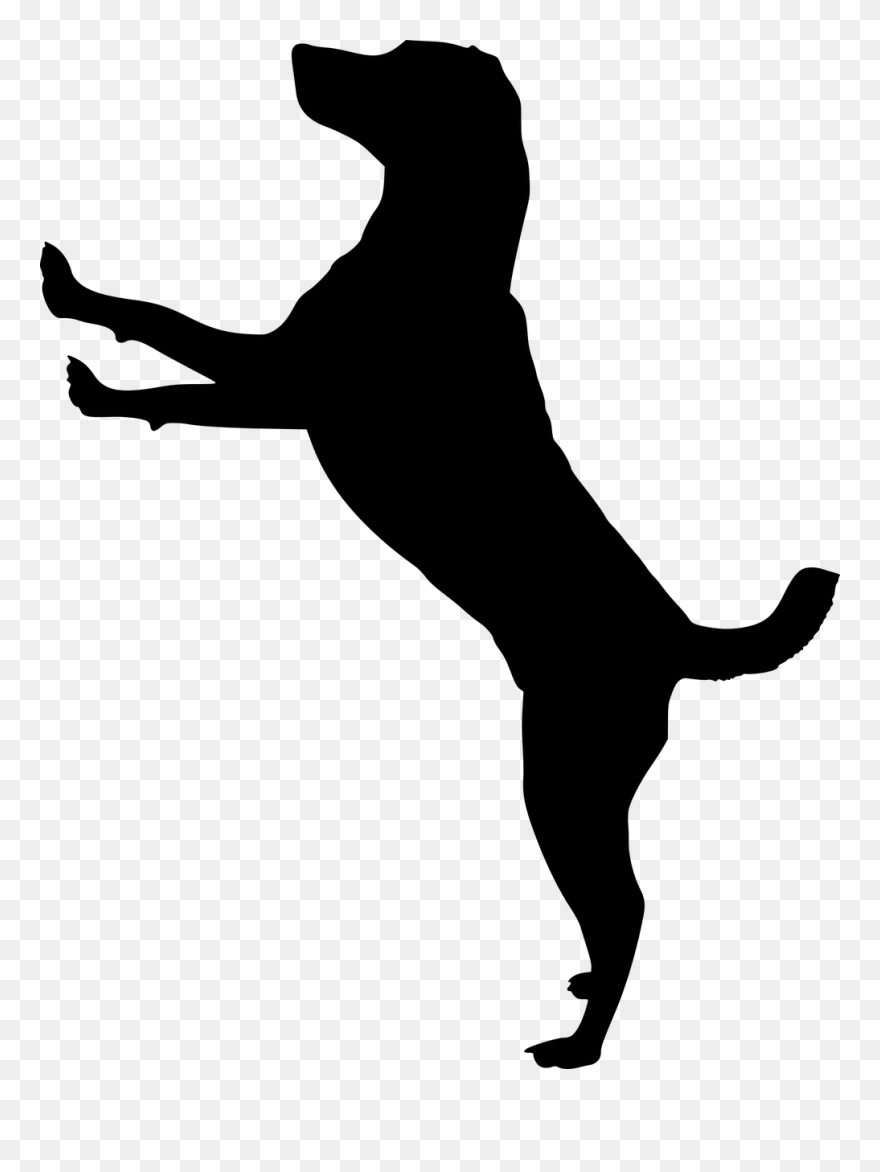 Puppy Dog Silhouette At Getdrawings - Dog Silhouette Playing With Ball Clipart