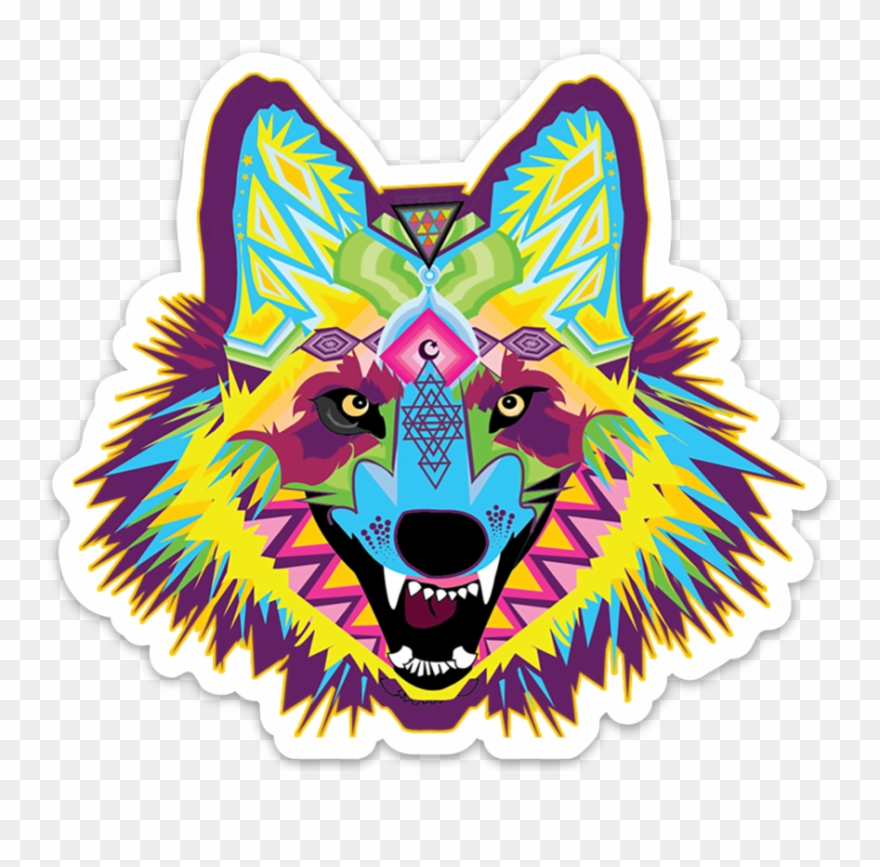 Alpha Wolf Vinyl Sticker - T-shirt Clipart