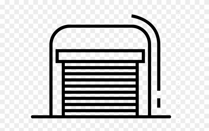 Garage Icon - Line Art Clipart