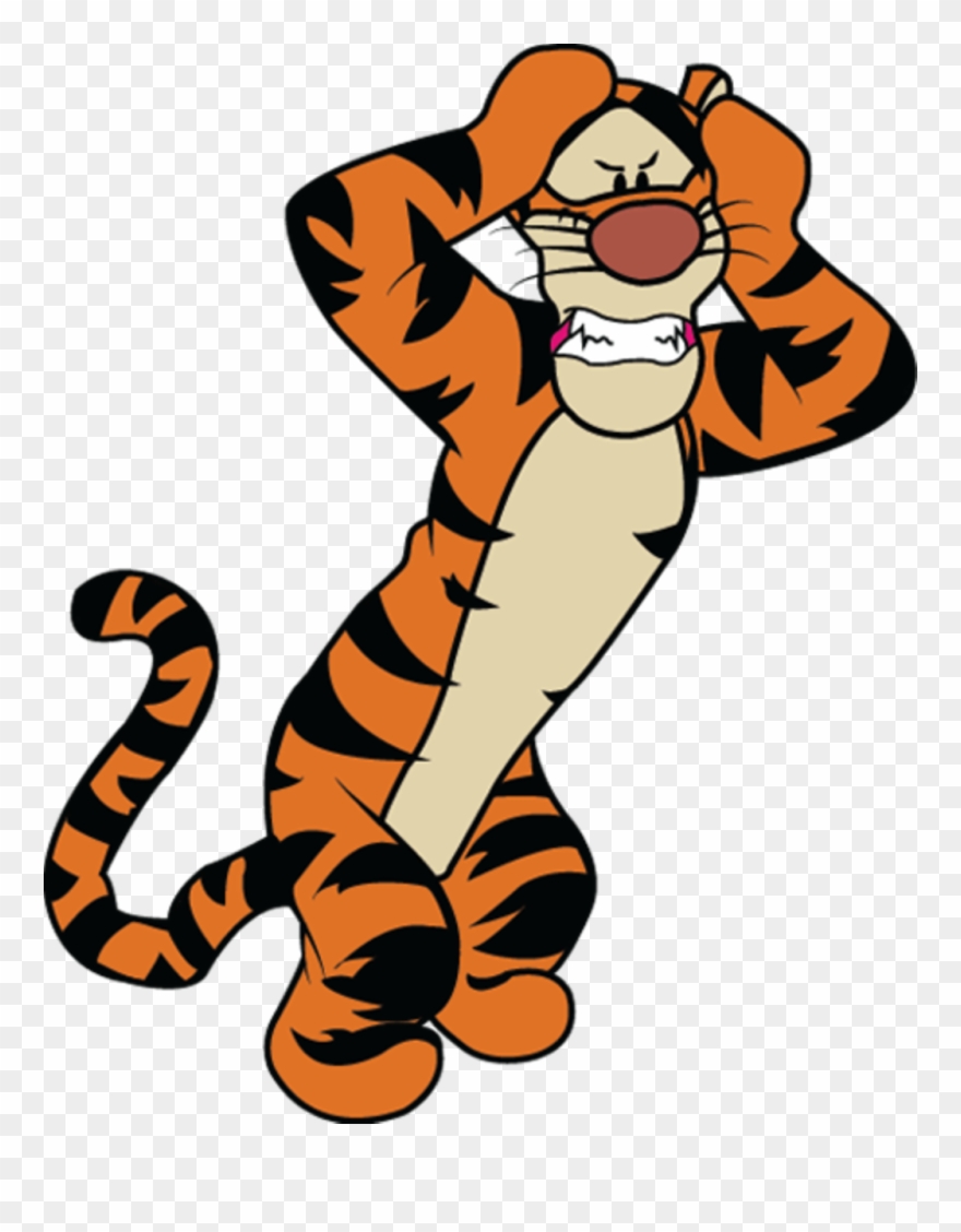 Tiiger Clipart Tiger Leaping - Winnie The Pooh Tigger Mad - Png Download