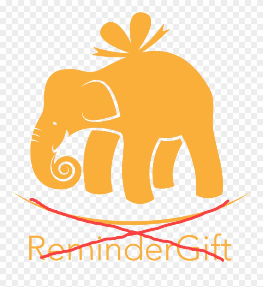 Elephants Clipart Reminder - Gift - Png Download