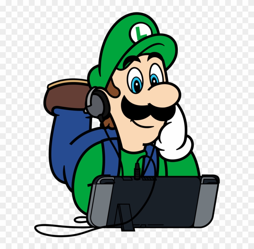 These Wonderful Drawings Were Created By Spepofficial - Luigi With Nintendo Switch Clipart