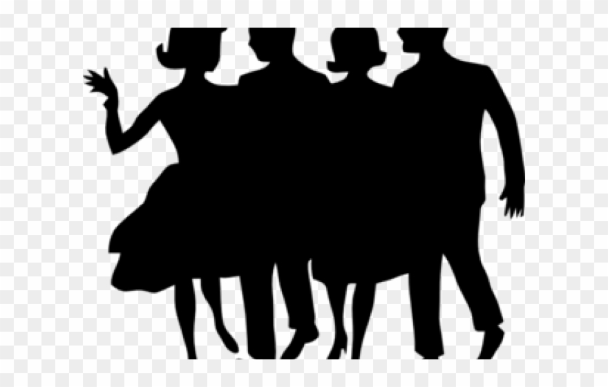 Human Clipart Dancing - Retro Dancing Silhouette Png Transparent Png