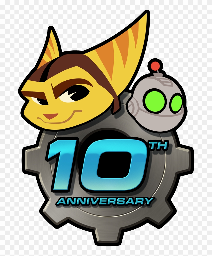 Ratchet And Clank 10th Anniversary Clipart