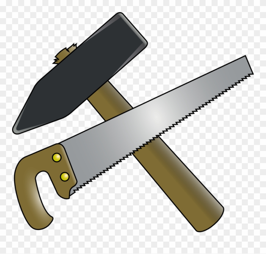 Hammer Saw Clipart - Hammer And Saw Png Transparent Png