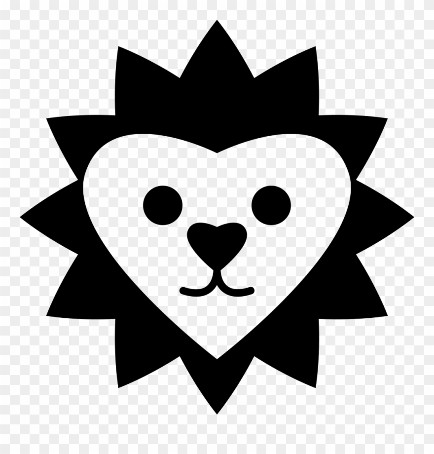 Heart Shaped Lion Face Comments - Payments Clipart