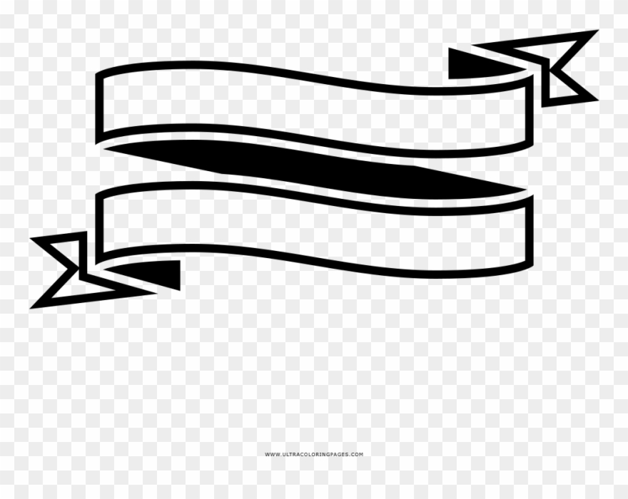 Banner Clip Art Coloring Page Banner Para Colorear Png Download 874448 Pinclipart