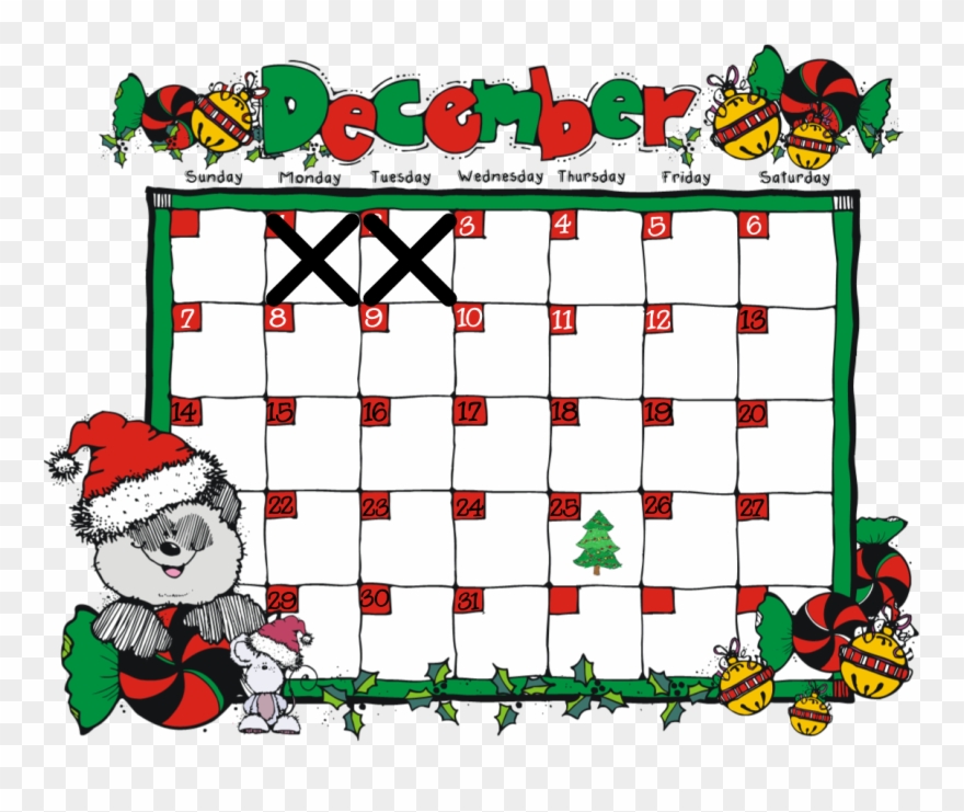 On The 3rd Day Of Christmas - April Calendar Clipart