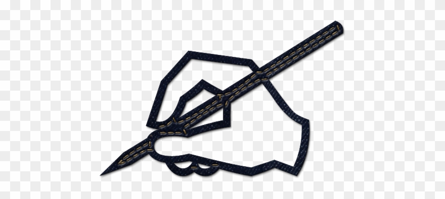 Signature Hand Clipart - Hand With Pencil Icon - Png Download