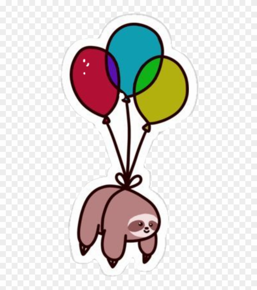 Balloon Sloth Clipart
