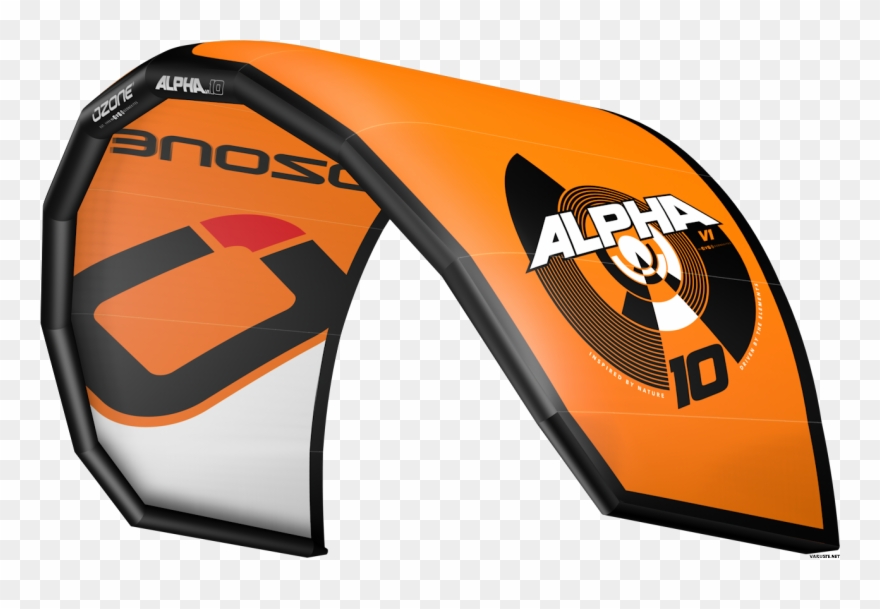 Ozone Alpha V1 Kite Only 12 M² Orange - Kitesurfing Clipart
