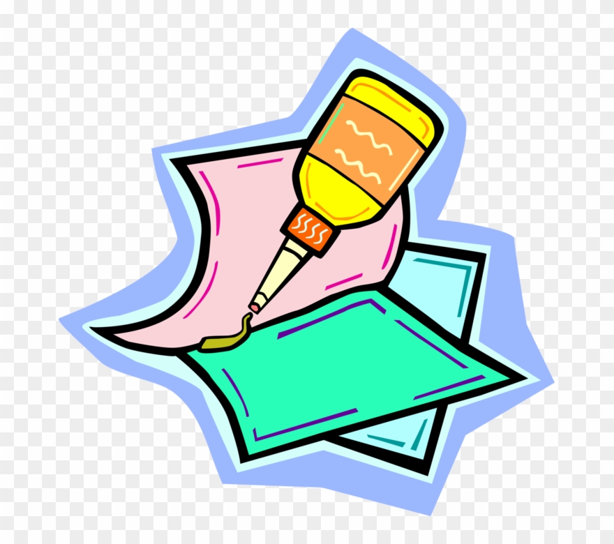 Vector Illustration Of Liquid Adhesive Glue Bottle - Красивые Пластиковые Бутылки С Водой Clipart