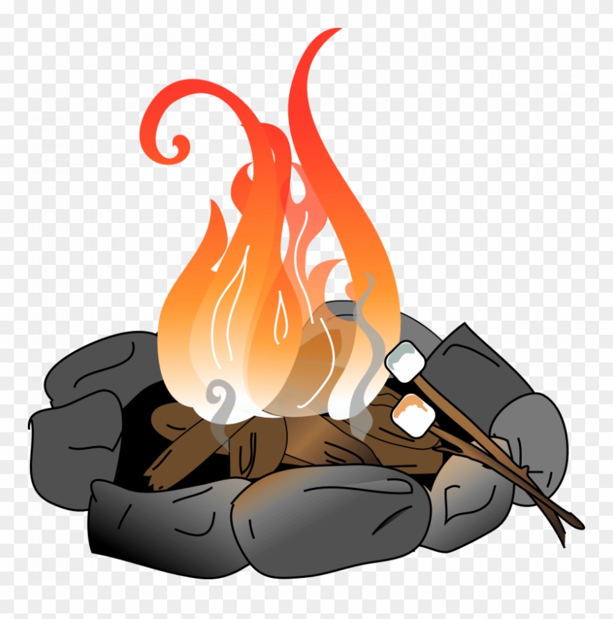 Campfire With Marshmallows Clipart - Png Download