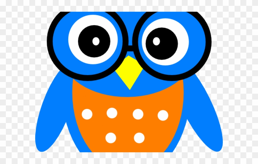 Owl Clipart Homework - Owl With Glasses Clipart - Png Download