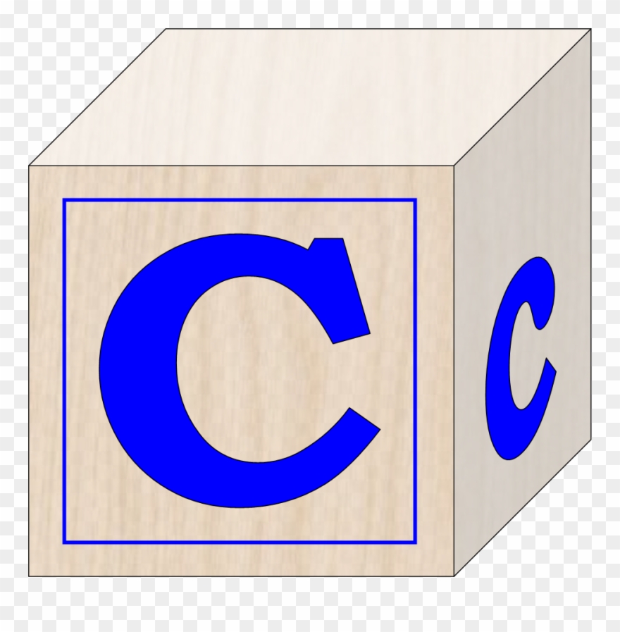 Blocks C - Letter C Blue Block Clipart
