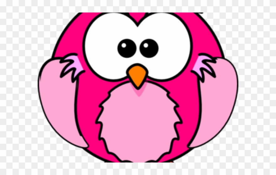 Pink Owl Clipart - Cartoon Owl Shower Curtain - Png Download