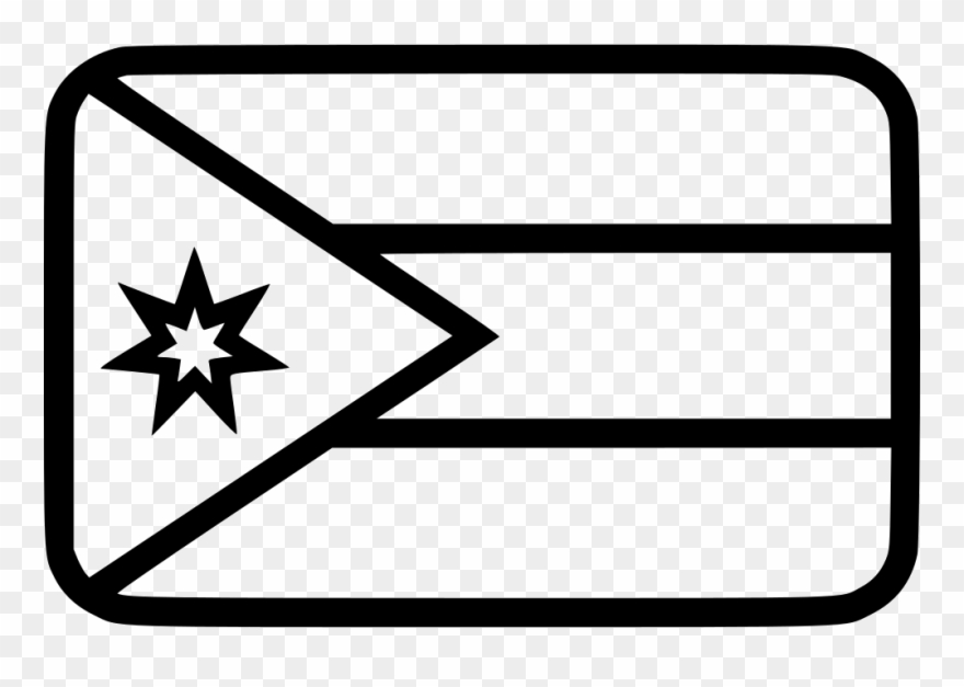 Jordan Svg Icon Transparent Stock - Palestine Flag Png Black And White Clipart