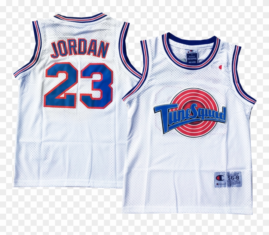 Nba Jerseys Chicago Bulls 23 Michael Jordan White Tune - Michael Jordan 23 Space Jam Tune Squad Basketball Jersey Clipart