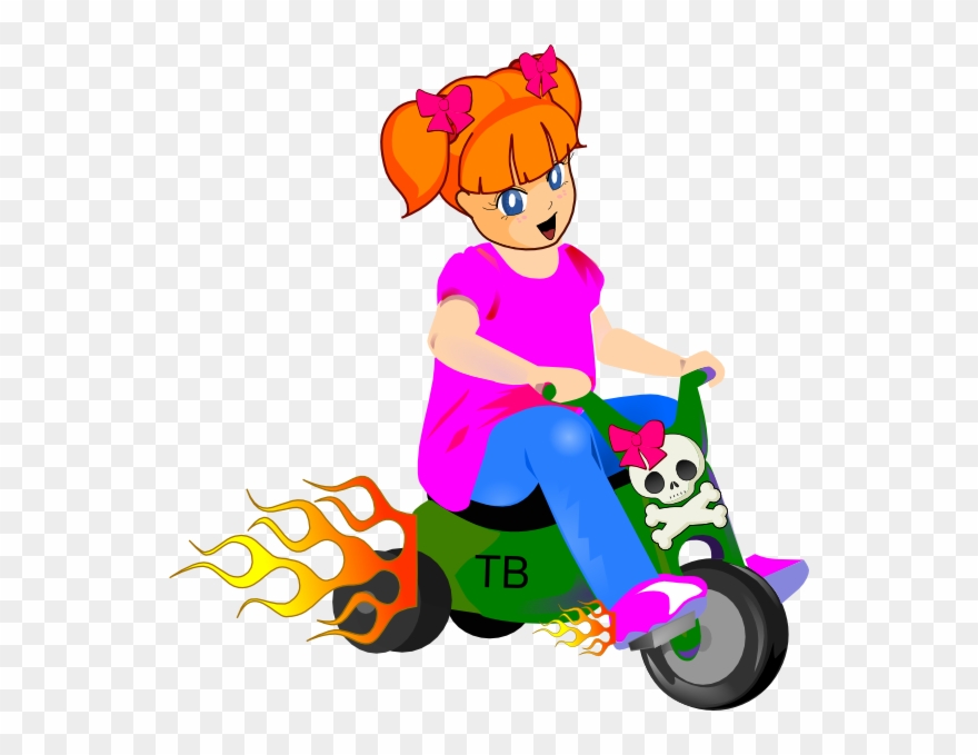 This Free Clip Arts Design Of Biker Girl - Png Download