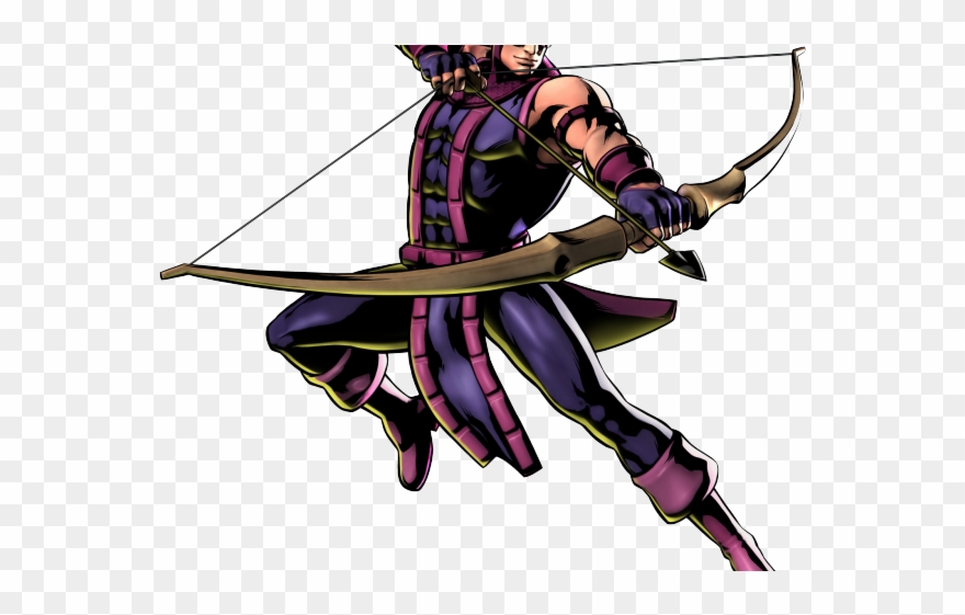 Hawkeye Clipart Animated - Jumping Bow And Arrow - Png Download