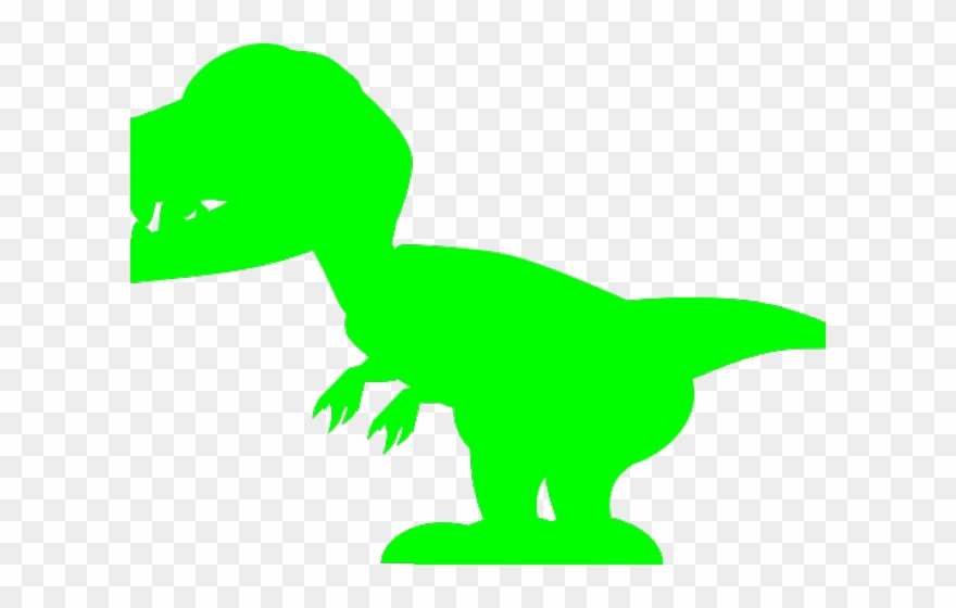 Green Clipart T Rex - Black Clipart T Rex - Png Download