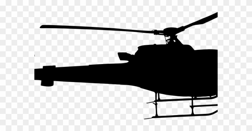 Helicopter Clipart Military Helicopter - Silueta Helicoptero Png Transparent Png