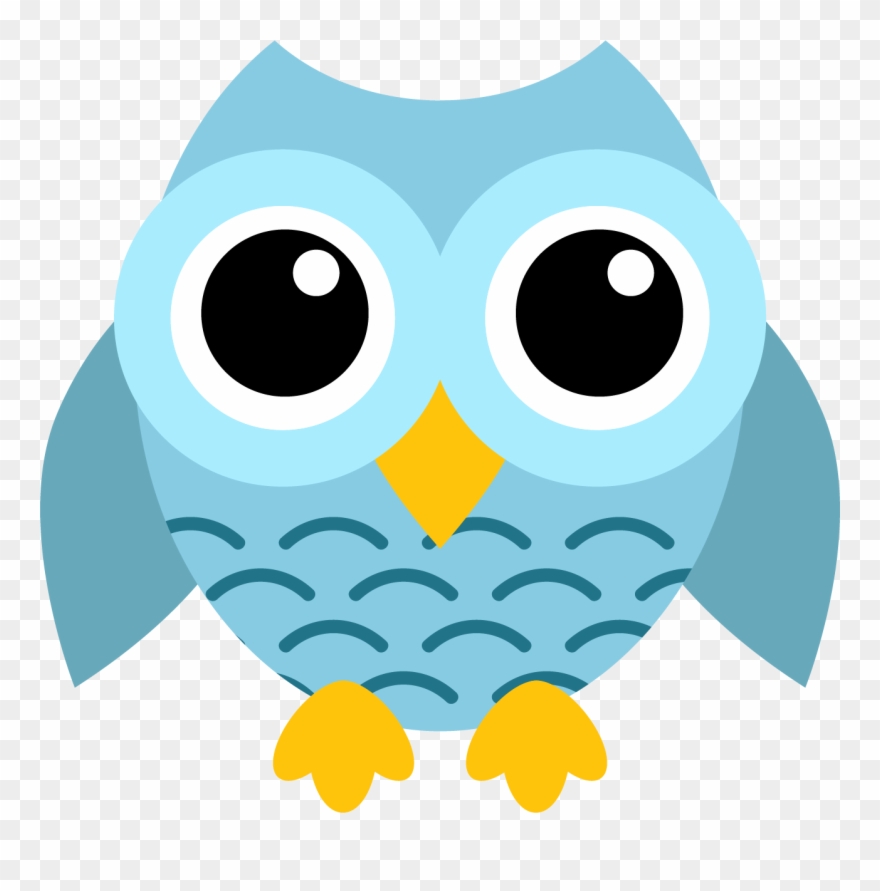 Owl Cartoon Blue Png Clipart