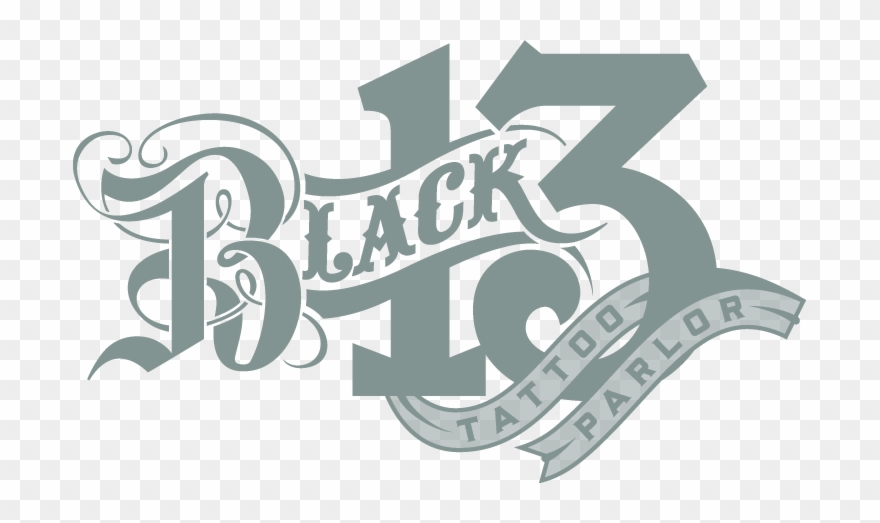 Black 13 Tattoo Parlor - Black Tattoo 13 Clipart