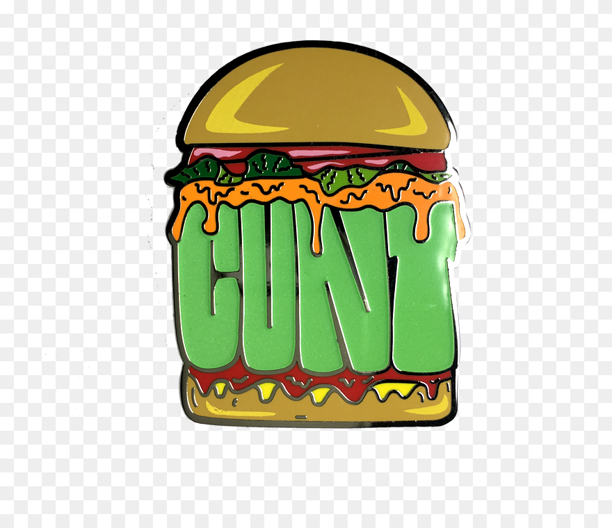 Cunt Burger Pin - Cunt Clipart