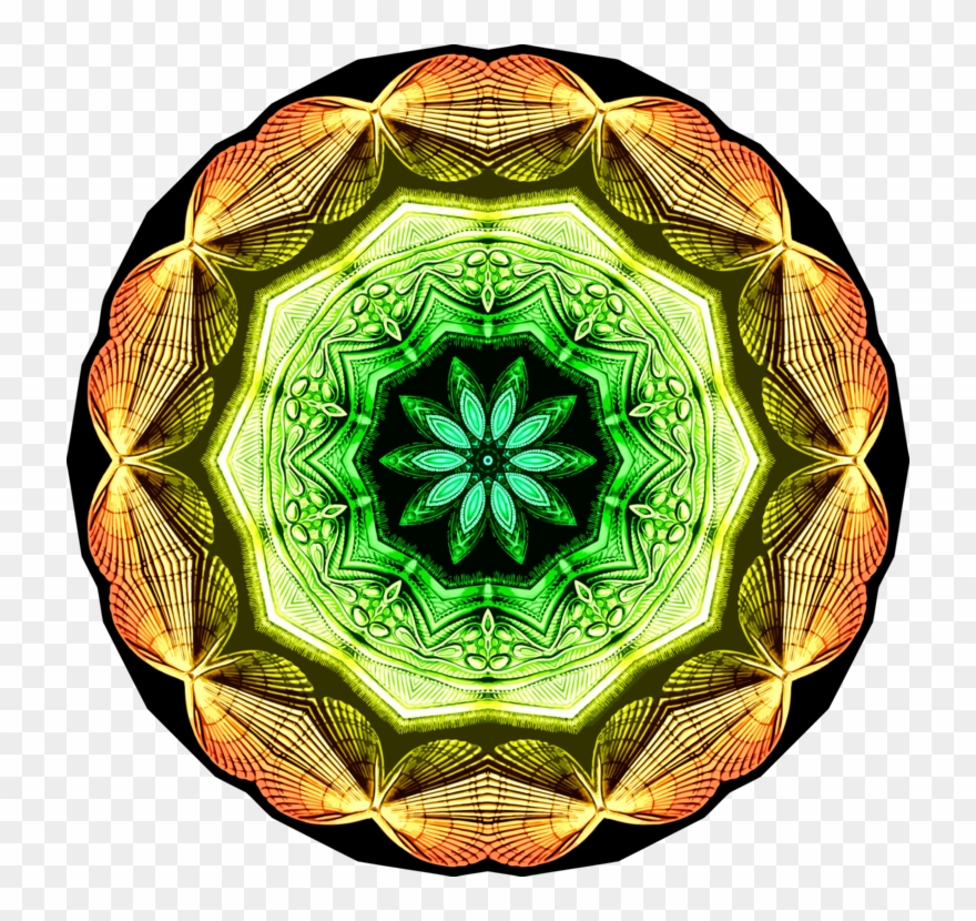 Symmetry Green Sphere - Fractal Art Clipart