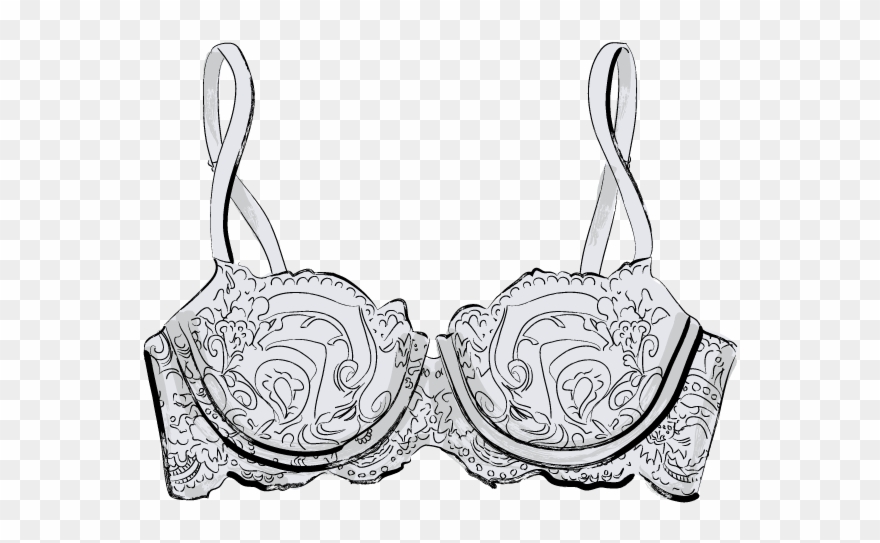 Balconette Bra - Drawing Bra Clipart