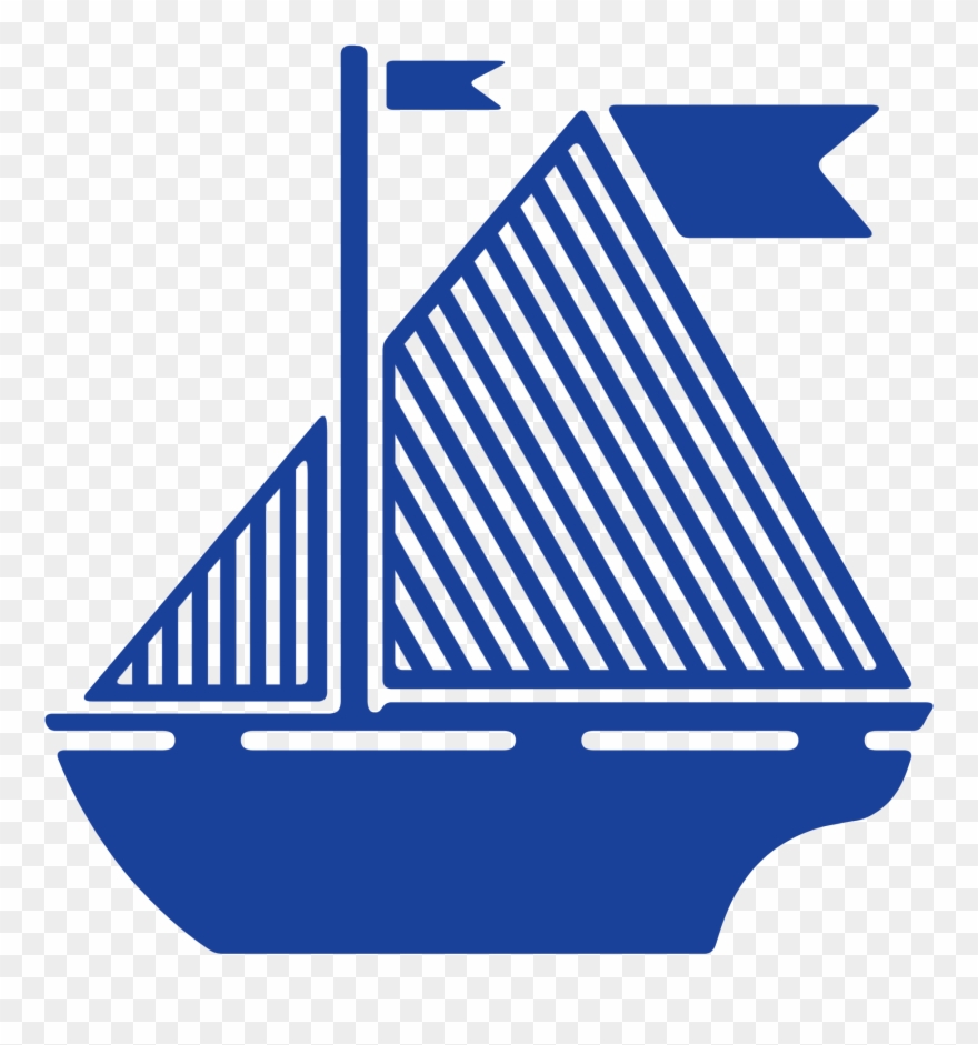 Sail Boat Flag Blue Sail Boat 370164 - Barco Con Bandera Clipart