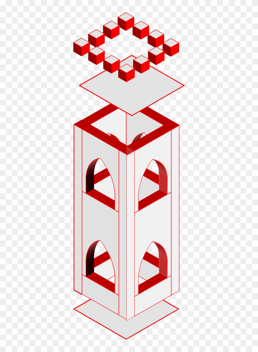 Tower - Isometric Projection Clipart