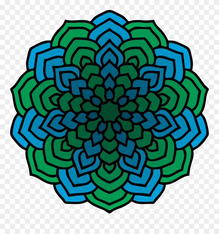 Big Image - Coloring To Mandala Clipart