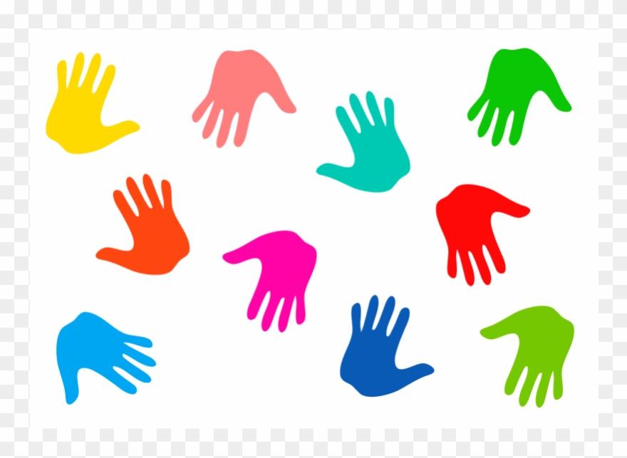 Clipart - Hand Prints - Human Values And A Culture Of Peace - Png Download