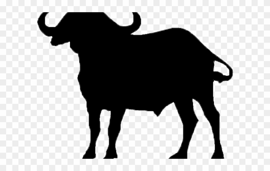 African Buffalo Clipart Clip Art - Cape Buffalo Silhouette Vector - Png Download